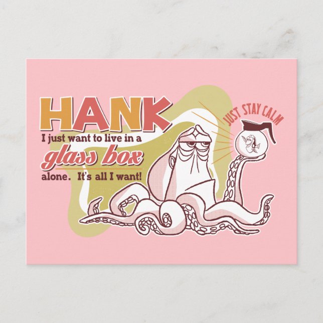 Hank | Live in a Glass Box Alone Postcard (Front)