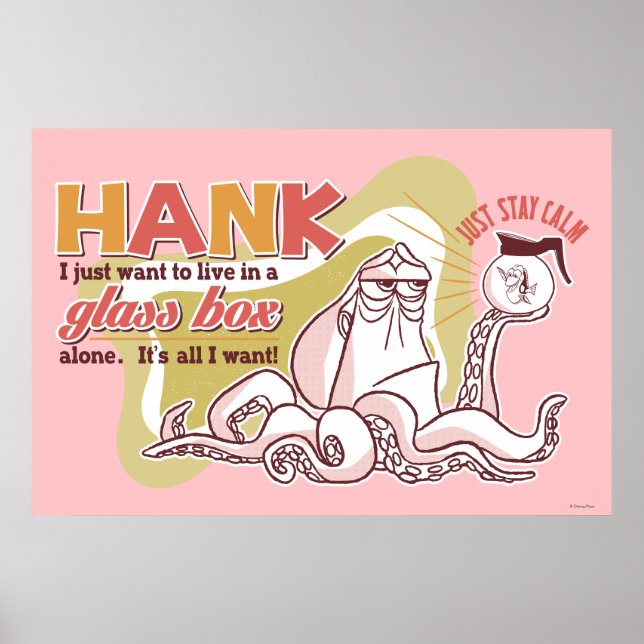 Hank | Live in a Glass Box Alone Poster (Front)