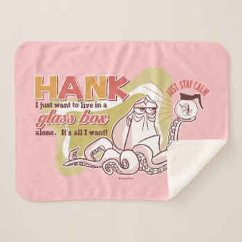 Hank | Live In A Glass Box Alone Sherpa Blanket by FindingDory at Zazzle