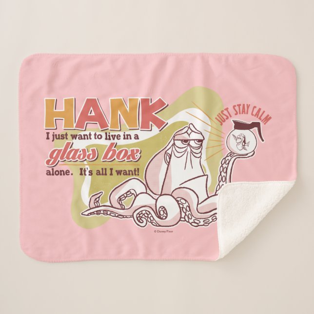 Hank | Live in a Glass Box Alone Sherpa Blanket (Front (Horizontal))