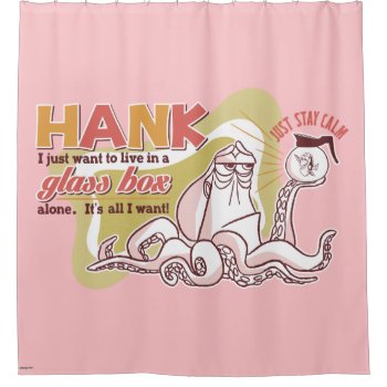 Hank | Live In A Glass Box Alone Shower Curtain by FindingDory at Zazzle