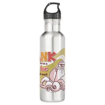 Hank | Live In A Glass Box Alone Stainless Steel Water Bottle by FindingDory at Zazzle