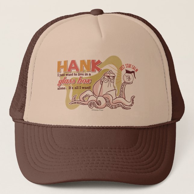 Hank | Live in a Glass Box Alone Trucker Hat (Front)