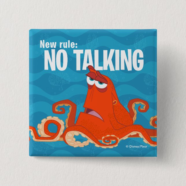 Hank | New Rule...No Talking Pinback Button (Front)