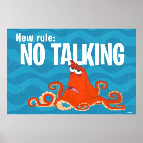 Hank  New RuleNo Talking Poster