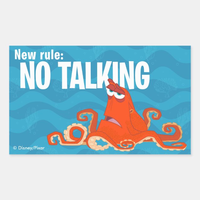 Hank | New Rule...No Talking Rectangular Sticker (Front)
