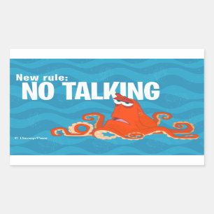 Hank New Rule...No Talking Rectangular Sticker