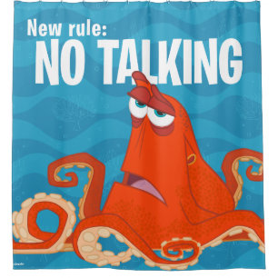 Hank   New Rule...No Talking Shower Curtain