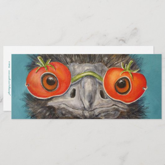 Hank the Emu flat card (Front/Back)