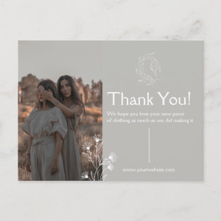 hank You Appreciation Post Card for Clothing 