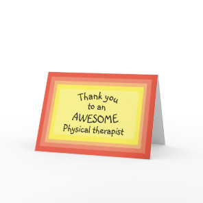 Hank you card for your physical therapist