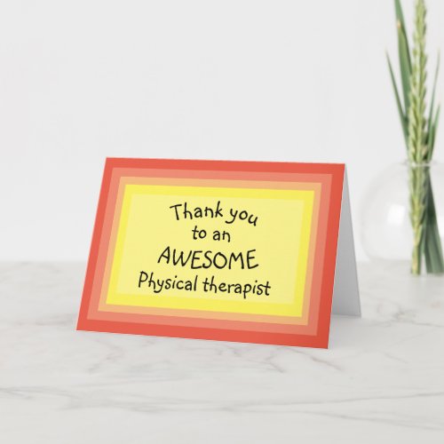Hank you card for your physical therapist