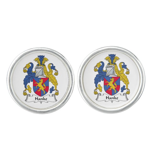 Hanke Family Crest Cufflinks (Front)
