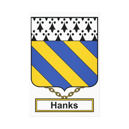 Hanks Family Crest Canvas Print | Zazzle.com