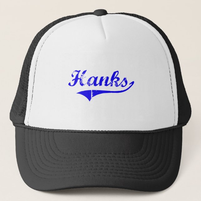 Hanks Surname Classic Style Trucker Hat (Front)