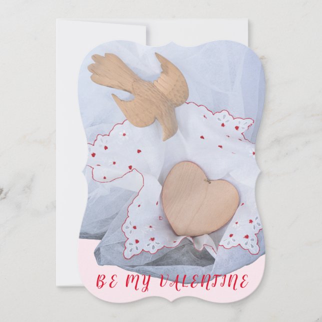 Hanky, red, hearts, dove for Valentine's Day  (Front)