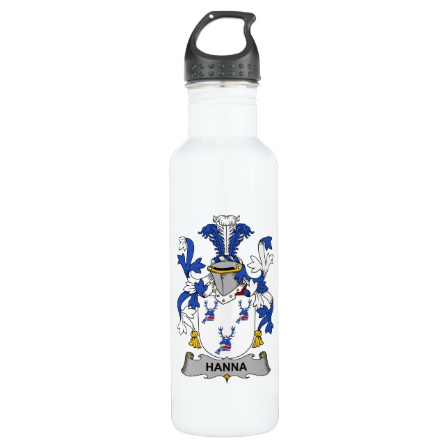 Hanna Family Crest Water Bottle (Front)