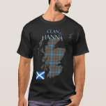 Hanna Scottish Clan Tartan Scotland T-shirt at Zazzle