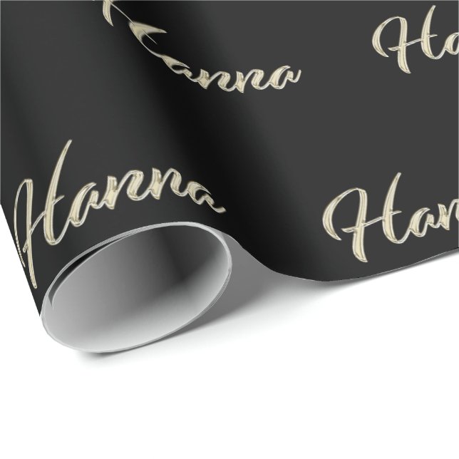 Hanna white gold Handwriting Gift Paper (Roll Corner)