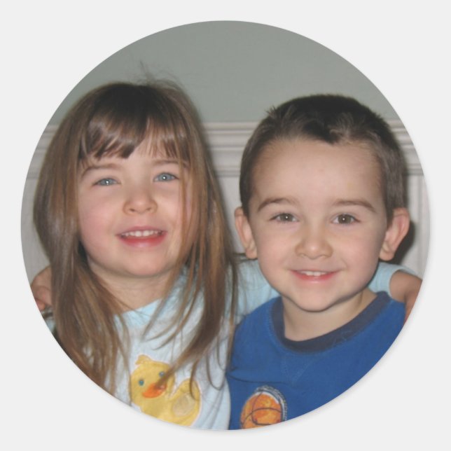 Hannah and Caleb (together) Classic Round Sticker (Front)