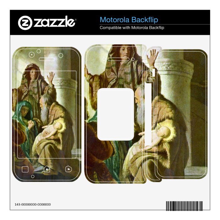 Hannah and Simeon in the temple by Rembrandt Motorola Backflip Skins