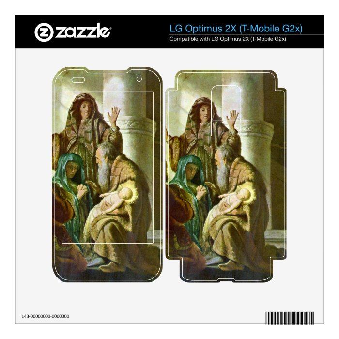 Hannah and Simeon in the temple by Rembrandt Skins For LG Optimus 2X