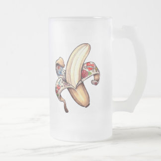 Hannah Banana logo frosty beer mug! Frosted Glass Beer Mug