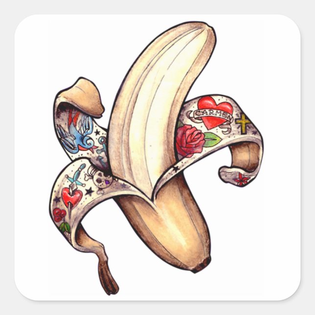 Hannah Banana Stickers! Square Sticker (Front)
