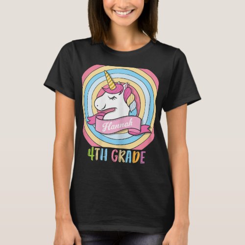 Hannah Cute Name Fourth Grade Girl Tribe Squad Pla T_Shirt