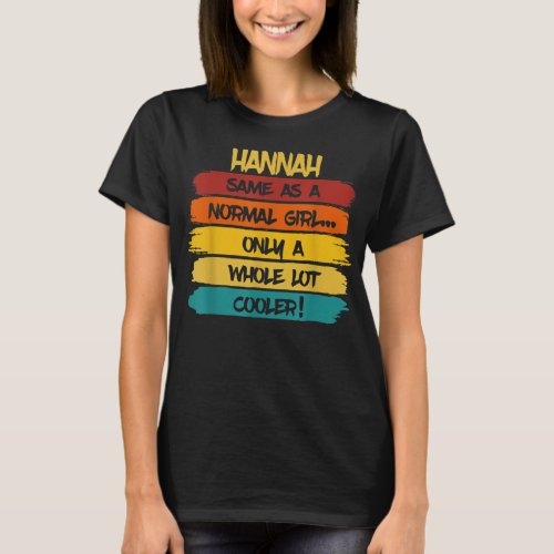 Hannah Definition Personalized Name Funny Birthday T_Shirt