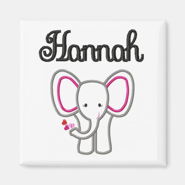 Hannah Elephant Magnet (Front)