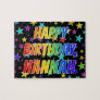 "HANNAH" First Name, Fun "HAPPY BIRTHDAY" Jigsaw Puzzle