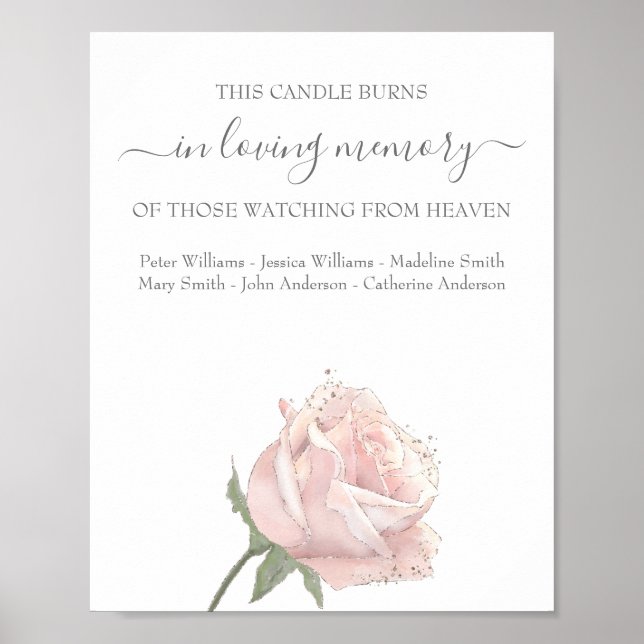 Hannah | In Loving Memory Memorial Wedding Sign (Front)