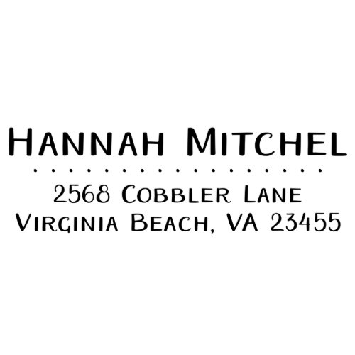 Hannah Mitchell Return Address Stamp