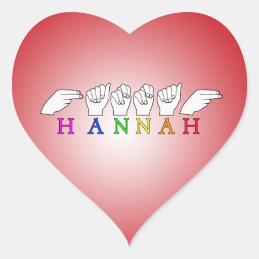 I Love Hannah Stickers, I Love Hannah Sticker Designs