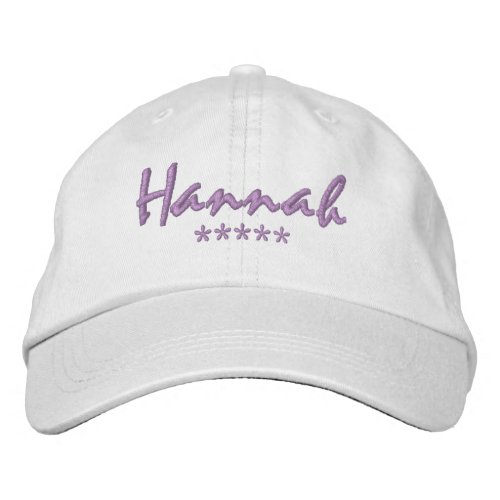 Hannah Name Embroidered Baseball Cap