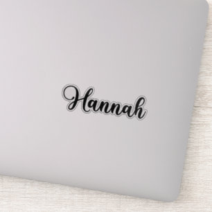 Hannah Name - Handwritten Calligraphy Sticker