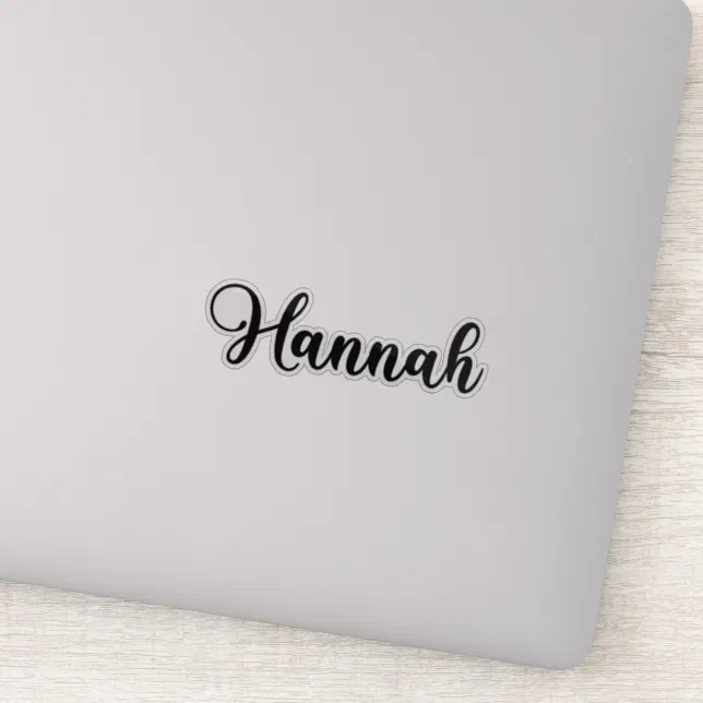 Hannah Name - Handwritten Calligraphy Sticker | Zazzle