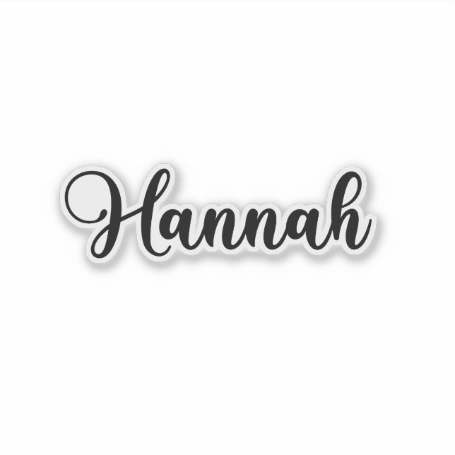 Hannah Name - Handwritten Calligraphy Sticker | Zazzle