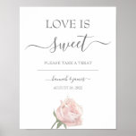Hannah Rose Calligraphy Wedding Dessert Table Sign at Zazzle