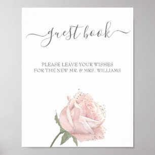 Hannah   Rose Calligraphy Wedding Guest Book Sign