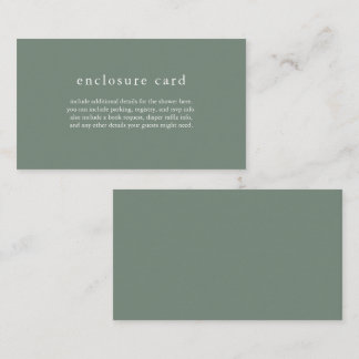 HANNAH Sage Green Boho Baby Shower Card