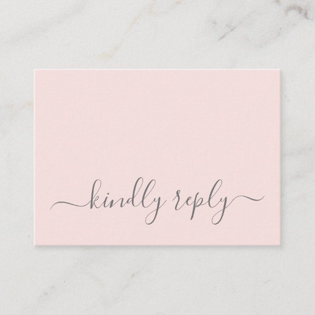 Hannah Simple Script Wedding Website RSVP Enclosure Card (Front)