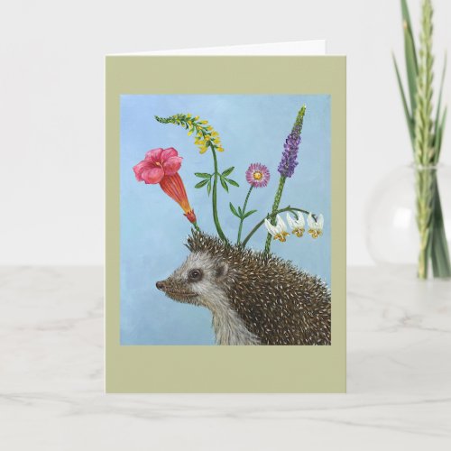 Hannah the hedgehog card