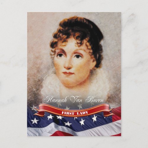 Hannah Van Buren First Lady of the US Postcard