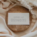 HANNAH Vintage Cream Boho Simple Baby Shower Enclosure Card<br><div class="desc">This vintage cream boho simple baby shower enclosure card from the Hannah Collection is perfect for a minimalistic baby shower or sprinkle shower. The neutral cream and gray color design features modern boho unadorned typography with a unique minimalist style.</div>