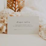HANNAH Vintage Simple Baby Shower Diaper Raffle Enclosure Card<br><div class="desc">This vintage simple baby shower diaper raffle enclosure card from the Hannah Collection is perfect for a minimalistic baby shower. The neutral cream and gray color design features modern boho unadorned typography with a unique minimalist style. Send these enclosure cards out with your baby shower invitations to ask guests to...</div>