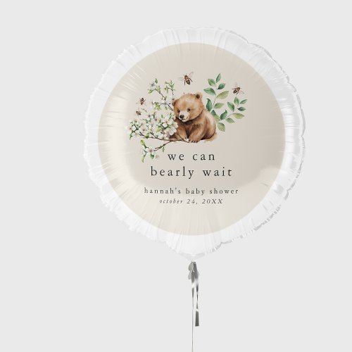 HANNAH Vintage We Can Bearly Wait Baby Shower Balloon