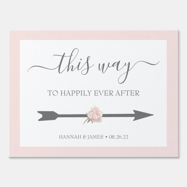Hannah | Wedding Directional Sign (Front)