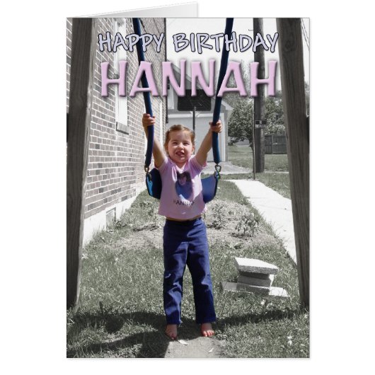 Hannah's card (Front)